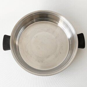 Vintage Rena-Ware 3-Ply Skillet Frying Pan Stainless Steel Double Handles 9.5"